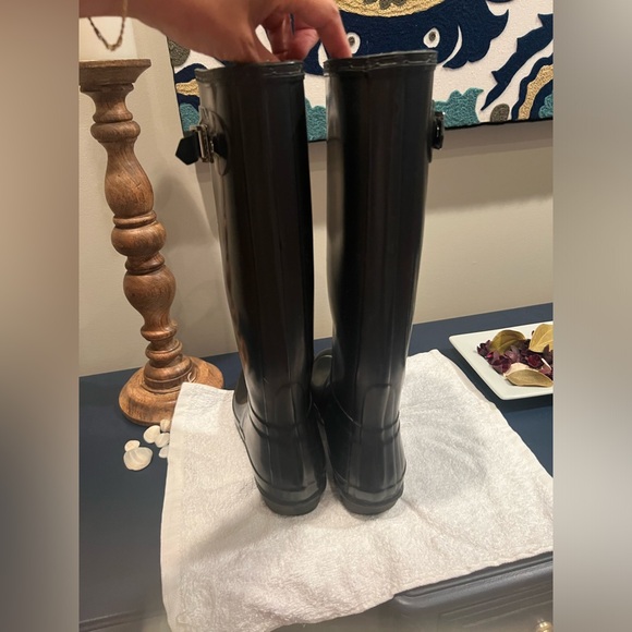 Hunter original tall rain boots black size 9 excellent condition - Picture 9 of 16